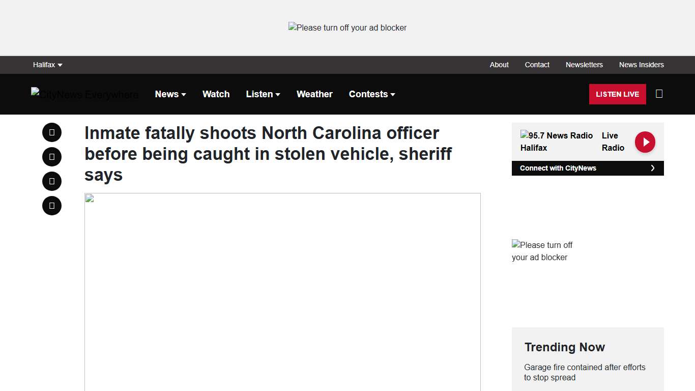 Inmate fatally shoots North Carolina officer before being caught in stolen vehicle, sheriff says